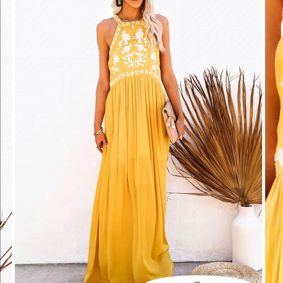 NWT Maxi Dress/Embroidered VICI/Medium/ Last One - Picture 9 of 16